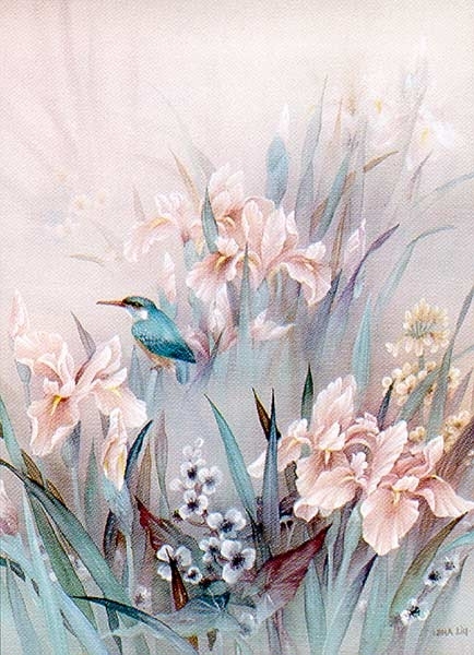 Kingfisher and Iris